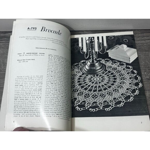 Priscilla Doilies Coats & Clarks Book #197 Knitting Pattern Booklet 1969 - Picture 3 of 3